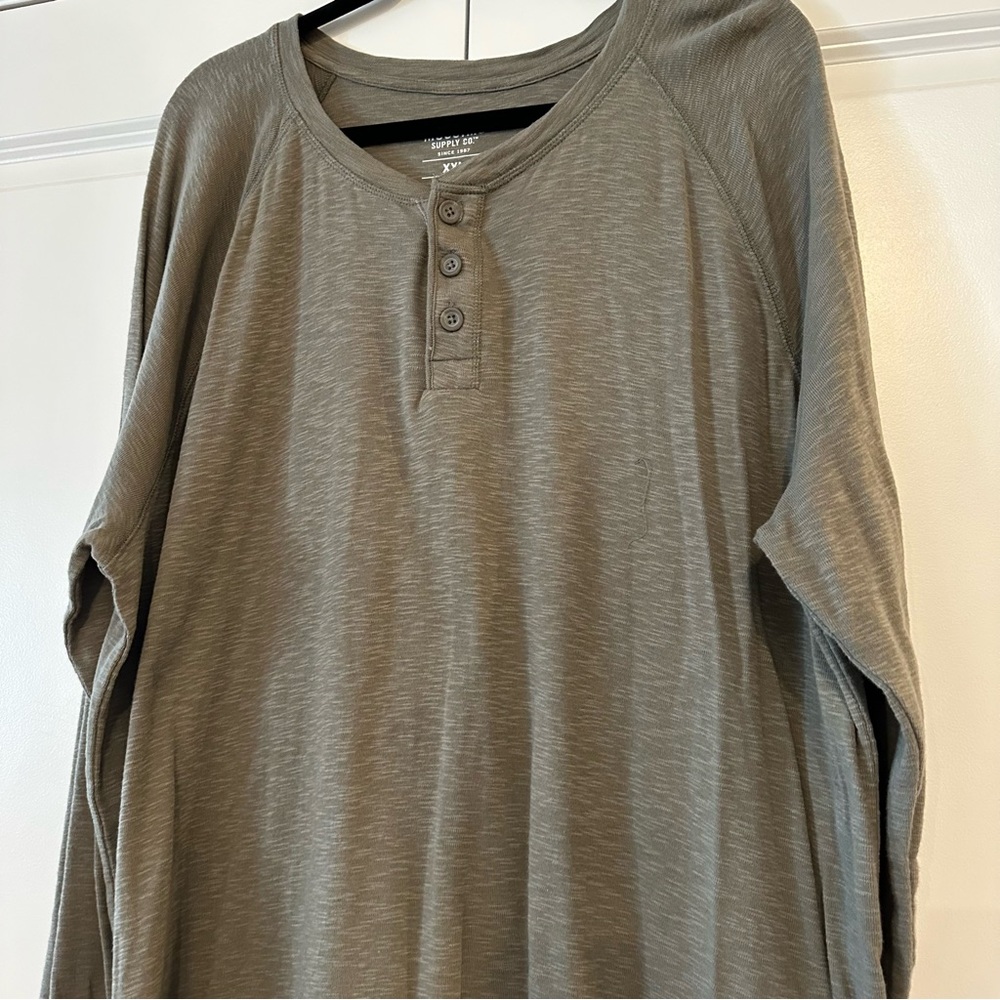Mossimo Supply Co. | Men's Long Sleeve Henley Shirt | XXL - Picture 2 of 4